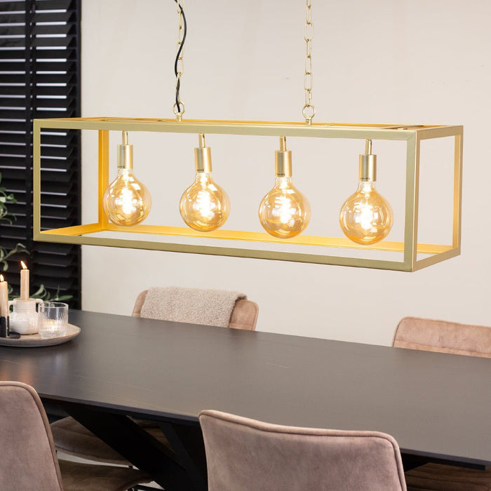 dimehouse Industriële Hanglamp Aiden Goud 4-Lichts