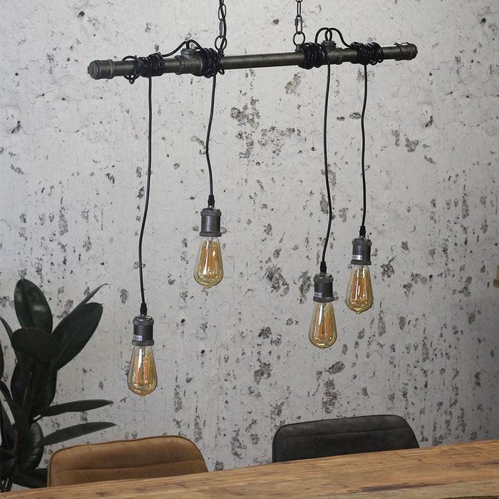 Dimehouse Industriële Hanglamp Bray Buis 4-Lichts