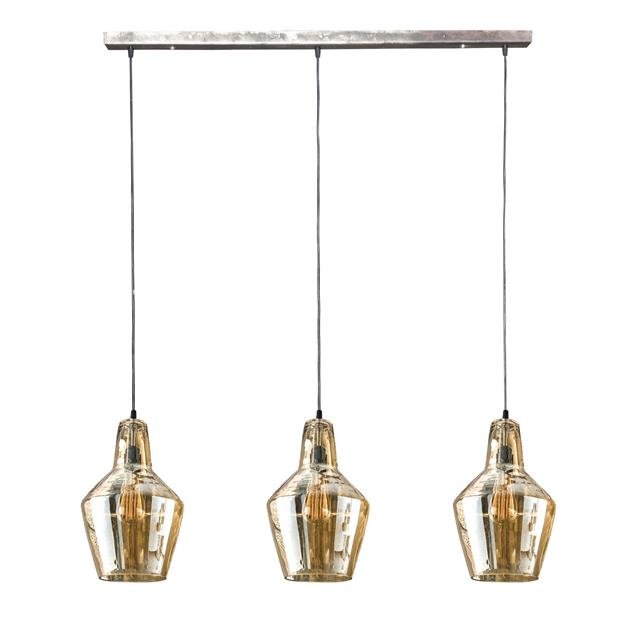 Dimehouse Industriële Hanglamp Dace 3-lichts Amber