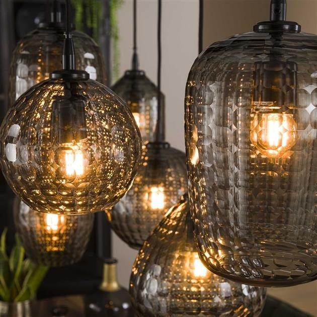 Dimehouse Industriële Hanglamp Glas Gaby 7-Lichts