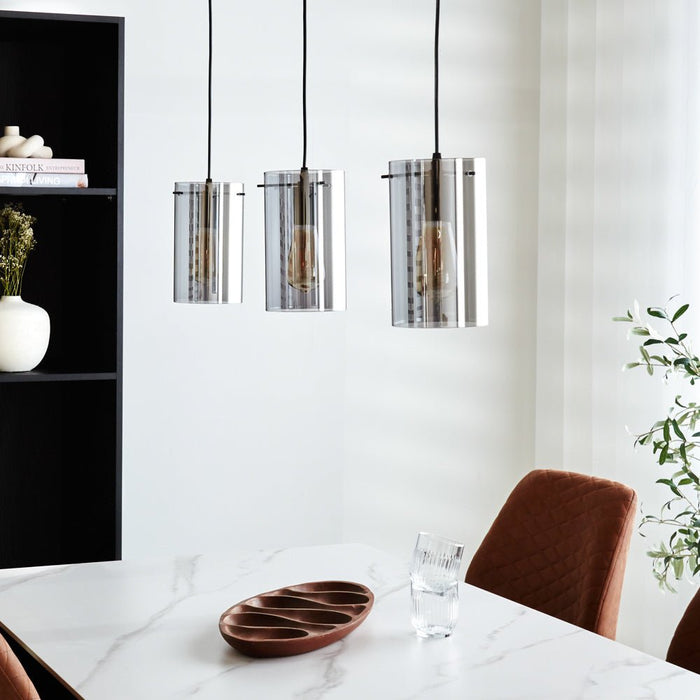 Dimehouse Industriële Hanglamp Hugo Smokey Glas