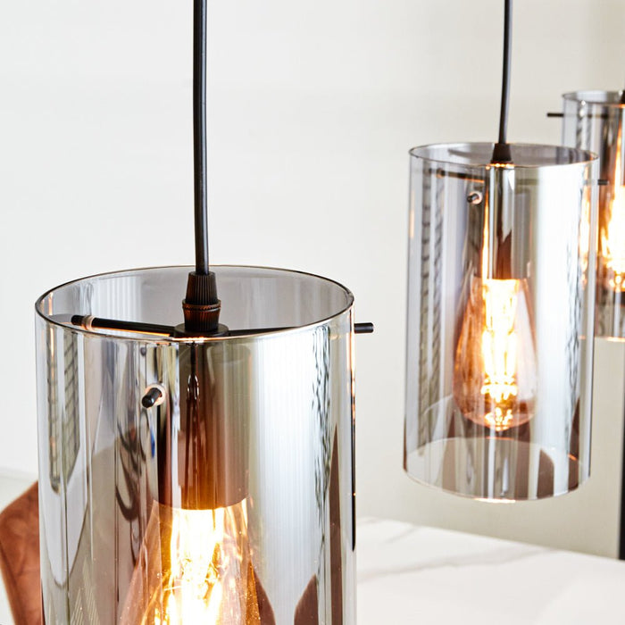 Dimehouse Industriële Hanglamp Hugo Smokey Glas