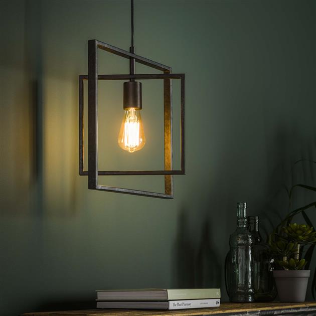 Dimehouse Industriële Hanglamp Kody Square Metaal