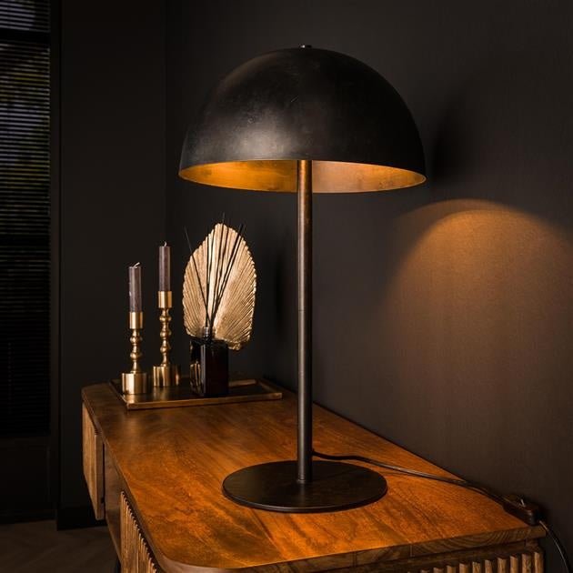 dimehouse Industriële tafellamp Vera zwart metaal