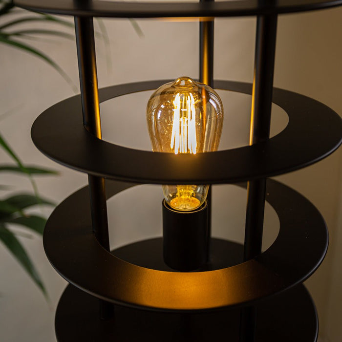 Dimehouse Industriële Vloerlamp Maya Zwart Metaal
