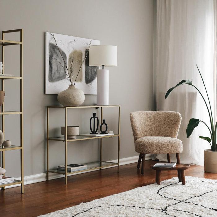 Dimehouse Kaptafel Avignon Goud Glas 100x85x30 Cm