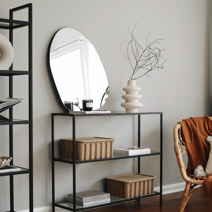 Dimehouse Kaptafel Avignon Zwart Glas 100x85x30 Cm