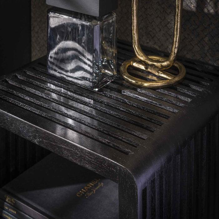 Dimehouse Nachtkastje Zwart Hangend Teakhout Dex