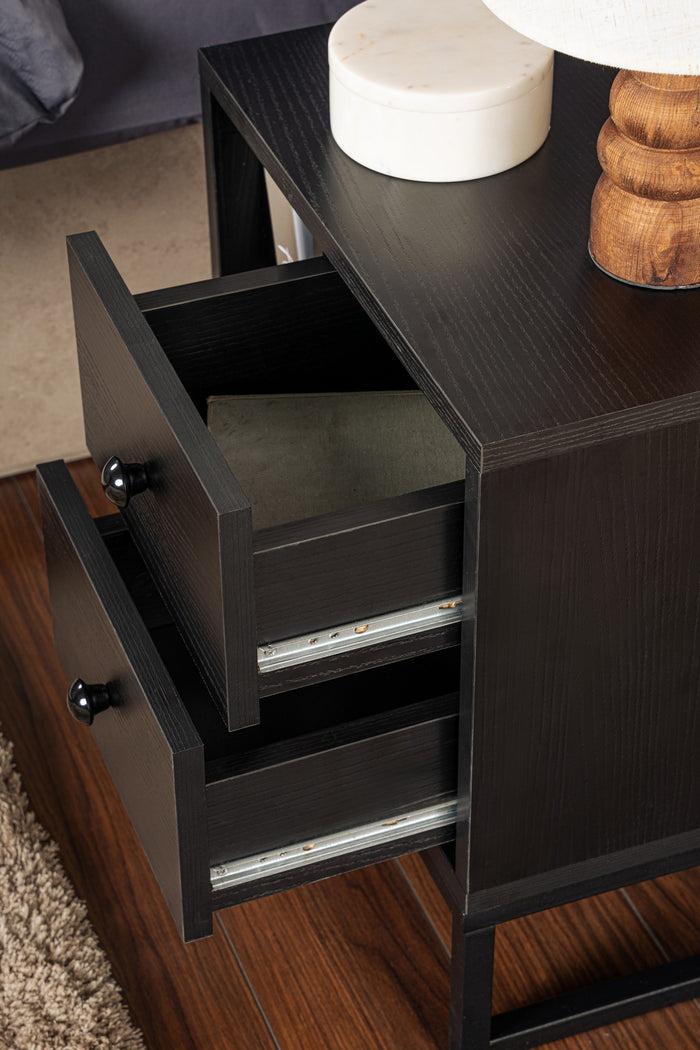 Dimehouse Nachtkastje Zwart Melamine Pulsar