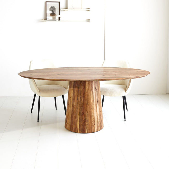 Dimehouse Ovale Eettafel Amelia Acaciahout O-poot