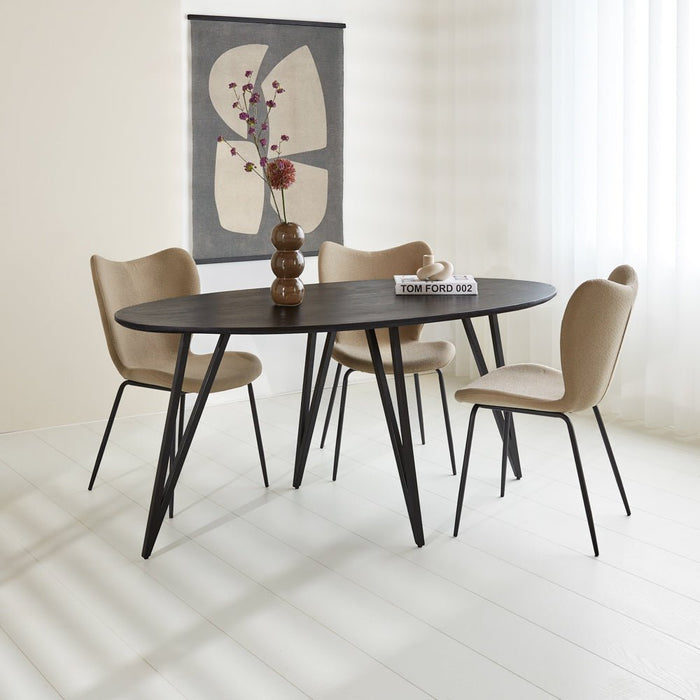 dimehouse Ovale Zwarte Eettafel Cesar Mangohout