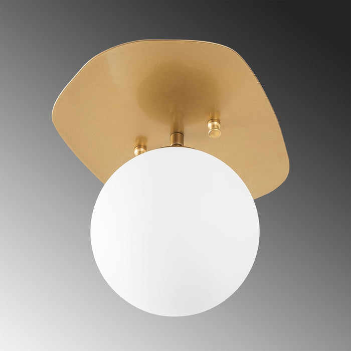 Dimehouse Plafondlamp 1-lichts Goud Glas Axel