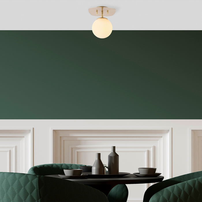 dimehouse Plafondlamp 1-lichts Goud Glas Axel