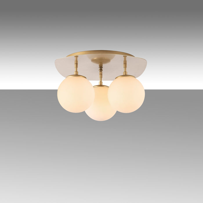 Dimehouse Plafondlamp 3-lichts Goud Glas Axel