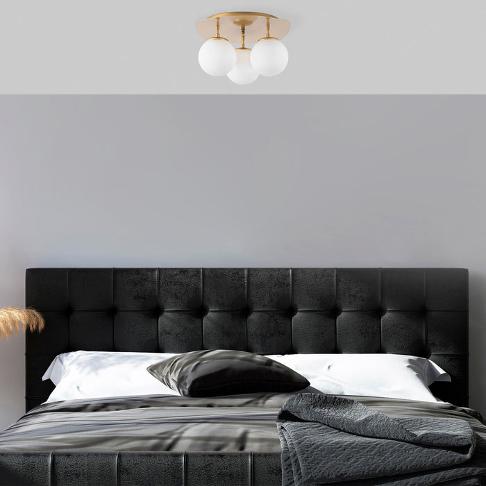 dimehouse Plafondlamp 3-lichts Goud Glas Axel