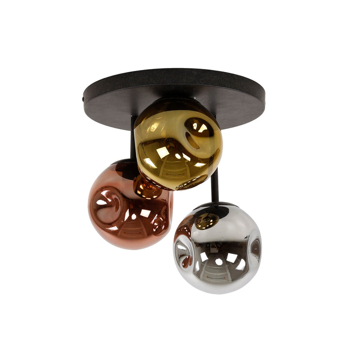 Dimehouse Plafondlamp Ada 3-lichts Gekleurd Glas