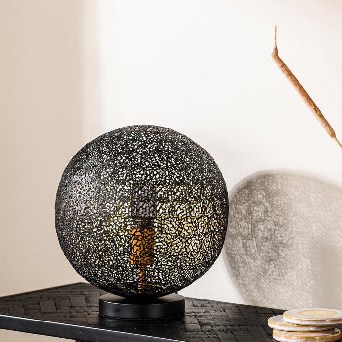 dimehouse Ronde tafellamp Sifra metaal zwart