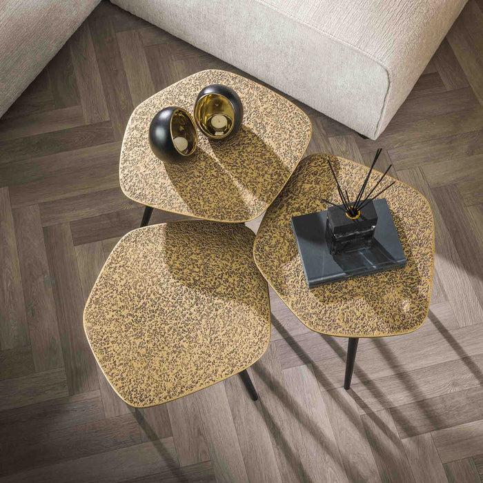 Dimehouse Salontafel Set Van 3 Moana Metaal Goud