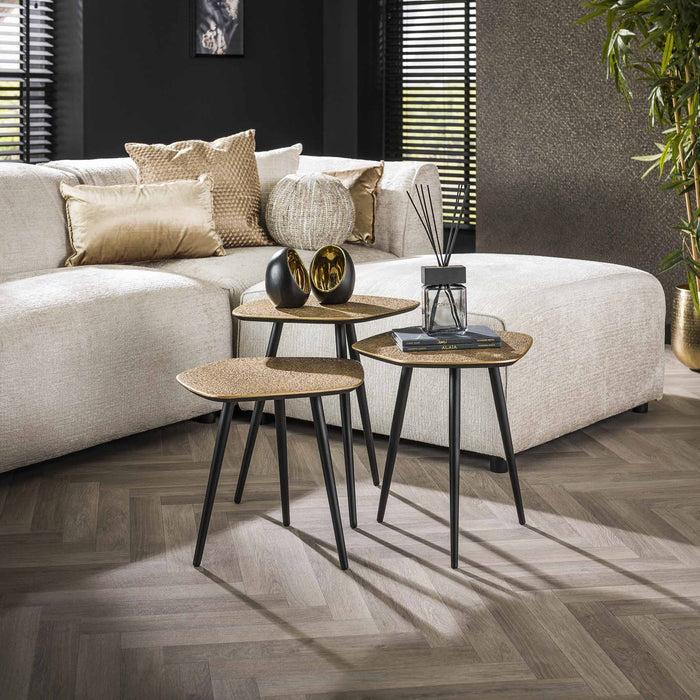 Dimehouse Salontafel Set Van 3 Moana Metaal Goud