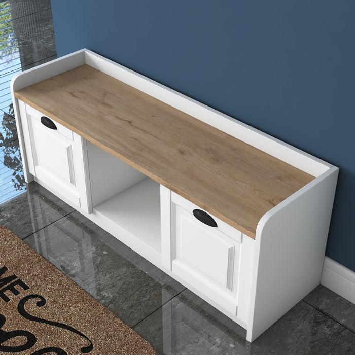 Dimehouse Schoenenkast Samos Wit Walnoot Melamine