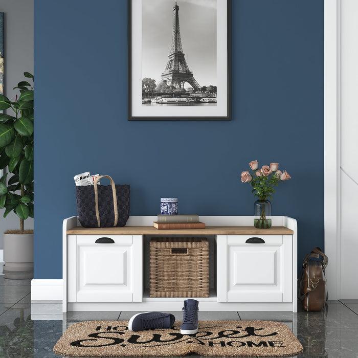 dimehouse Schoenenkast Samos Wit Walnoot Melamine