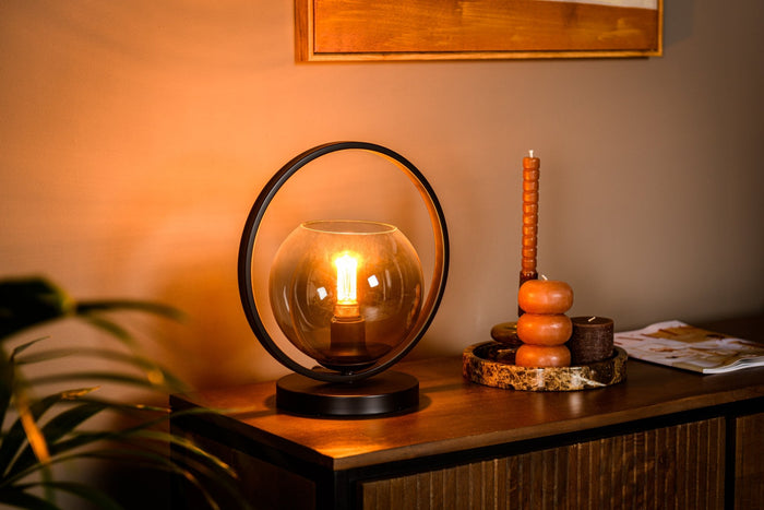 Dimehouse Tafellamp Elif Metaal Smoke Glas