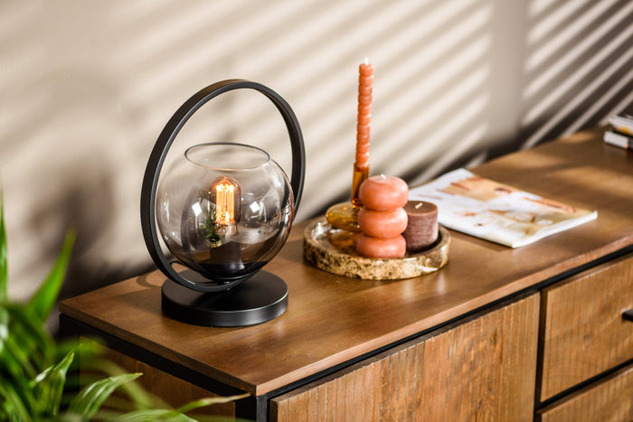 Dimehouse Tafellamp Elif Metaal Smoke Glas