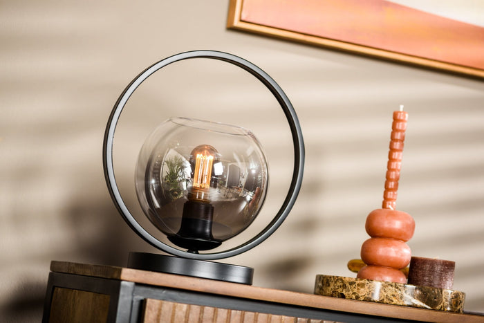 Dimehouse Tafellamp Elif Metaal Smoke Glas