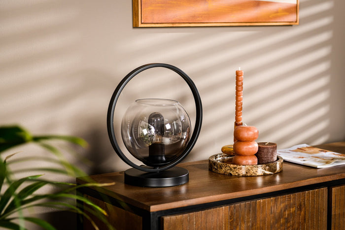 Dimehouse Tafellamp Elif Metaal Smoke Glas