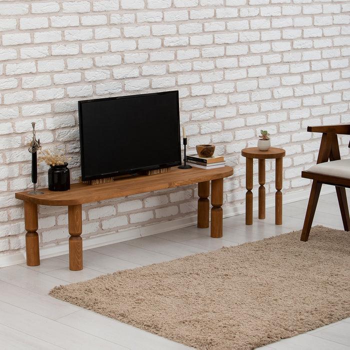 Dimehouse TV Meubel Ida Walnoot Hout 140x40x35 Cm
