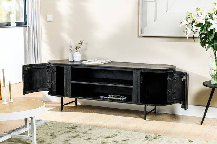 Dimehouse TV Meubel Zwart Acaciahout Judith