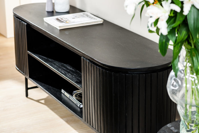 Dimehouse TV Meubel Zwart Acaciahout Judith