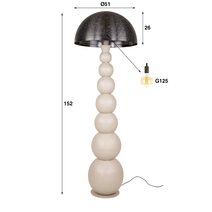 Dimehouse Vloerlamp Avelie Organisch Bol Ø51 Cm
