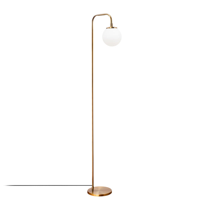 Dimehouse Vloerlamp Bronskleurig Beige Glas Brim