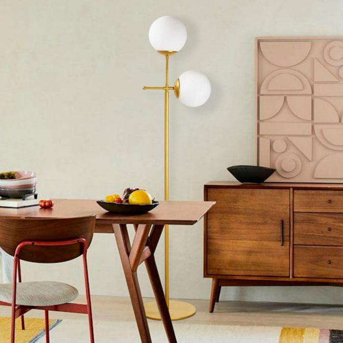 dimehouse Vloerlamp Goud Glas Perla