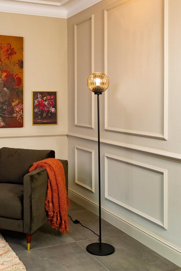 Dimehouse Vloerlamp Viola Glas Bruin