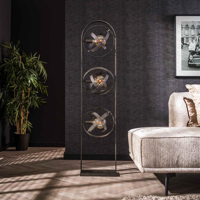 Dimehouse Vloerlamp Yaya 3-lichts Mesh Zwart