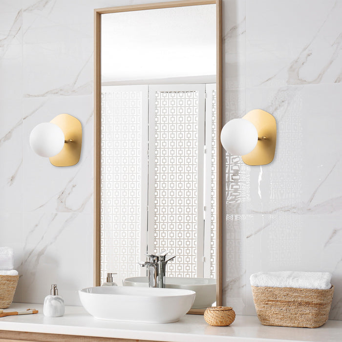 Dimehouse Wandlamp 1-lichts Goud Glas Axel