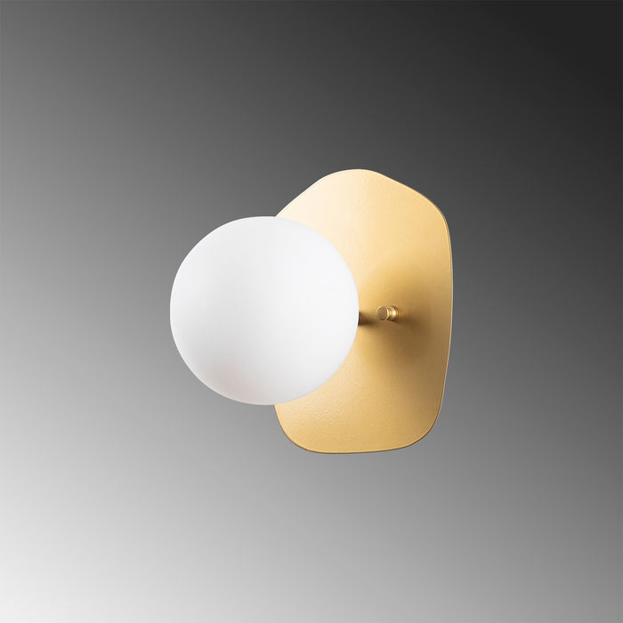 Dimehouse Wandlamp 1-lichts Goud Glas Axel