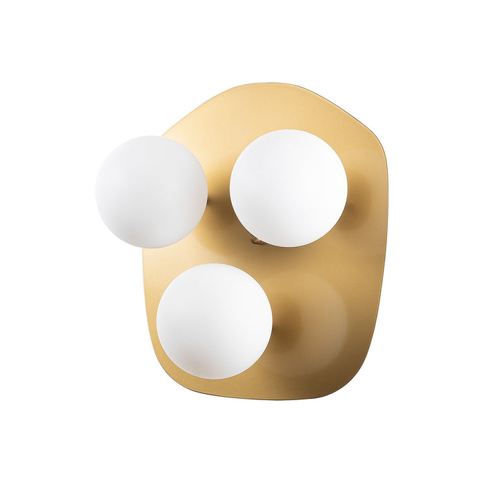 Dimehouse Wandlamp 3-lichts Goud Glas Axel