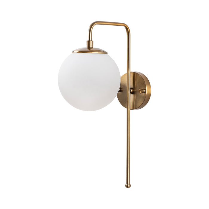 Dimehouse Wandlamp Bronskleurig Beige Glas Brim