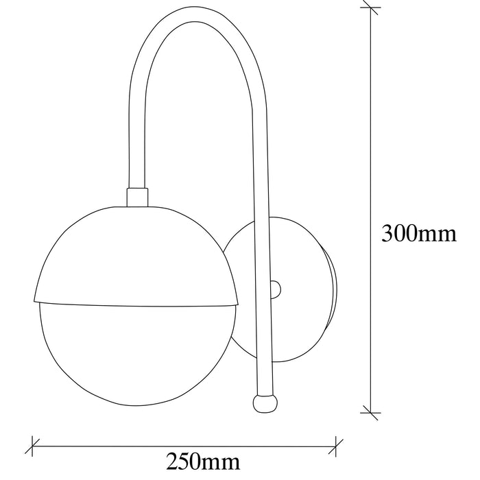 Dimehouse Wandlamp Bronskleurig Glas Carina