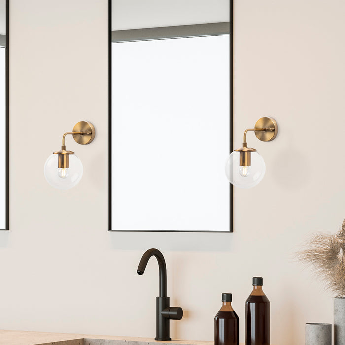 Dimehouse Wandlamp Bronskleurig Helder Glas Brim