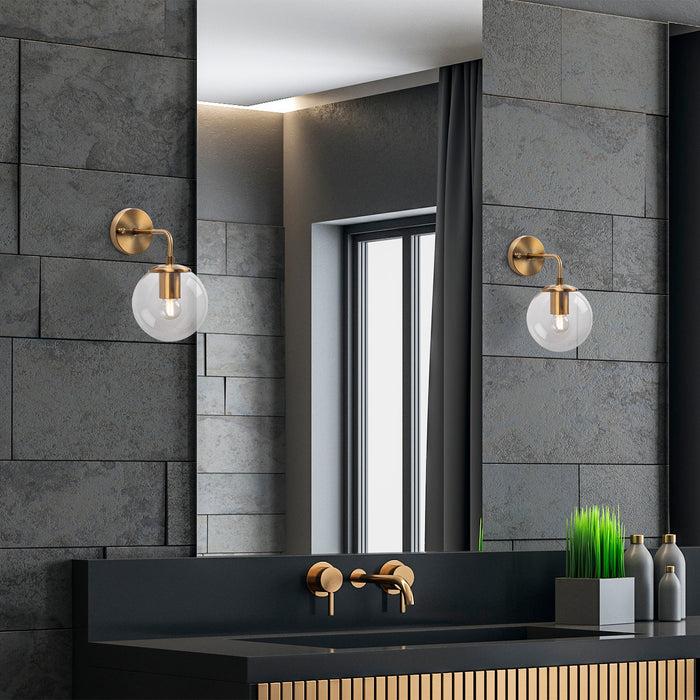 dimehouse Wandlamp Bronskleurig Helder Glas Brim