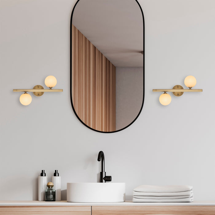 Dimehouse Wandlamp Goud Glas Helios