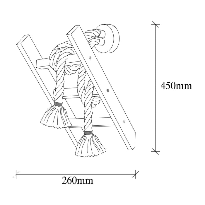 Dimehouse Wandlamp Naturel Beukenhout Fjord