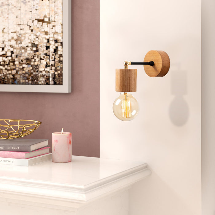 dimehouse Wandlamp Naturel Hout Vex