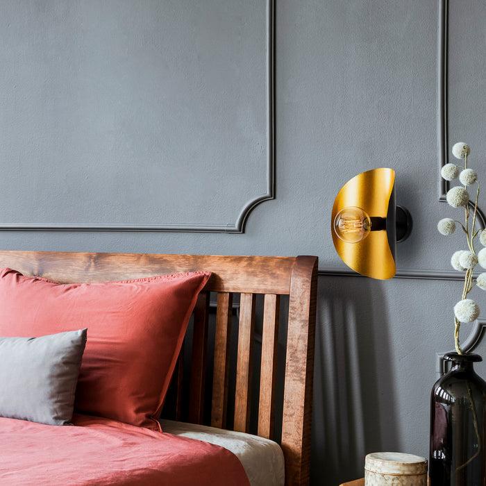 Dimehouse Wandlamp Zwart Goud Metaal Echelon