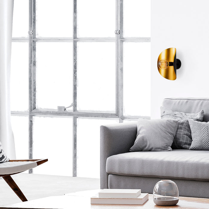 Dimehouse Wandlamp Zwart Goud Metaal Echelon