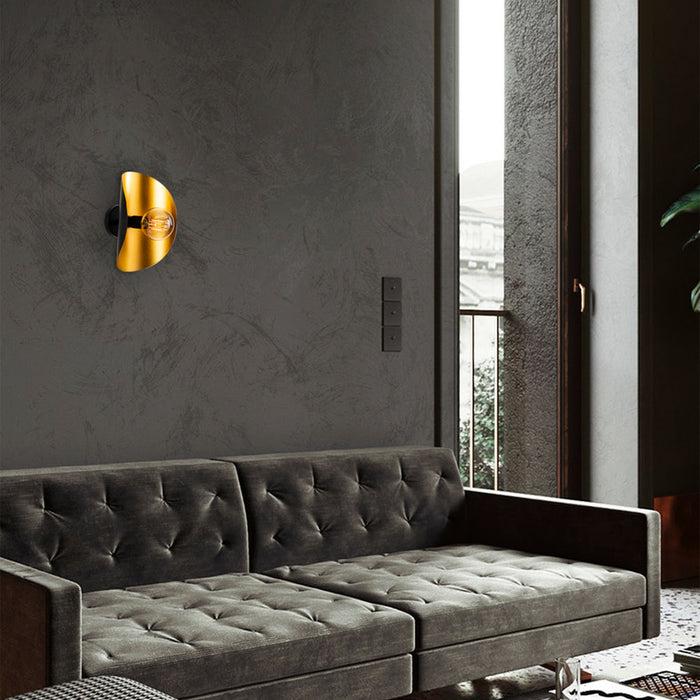 Dimehouse Wandlamp Zwart Goud Metaal Echelon